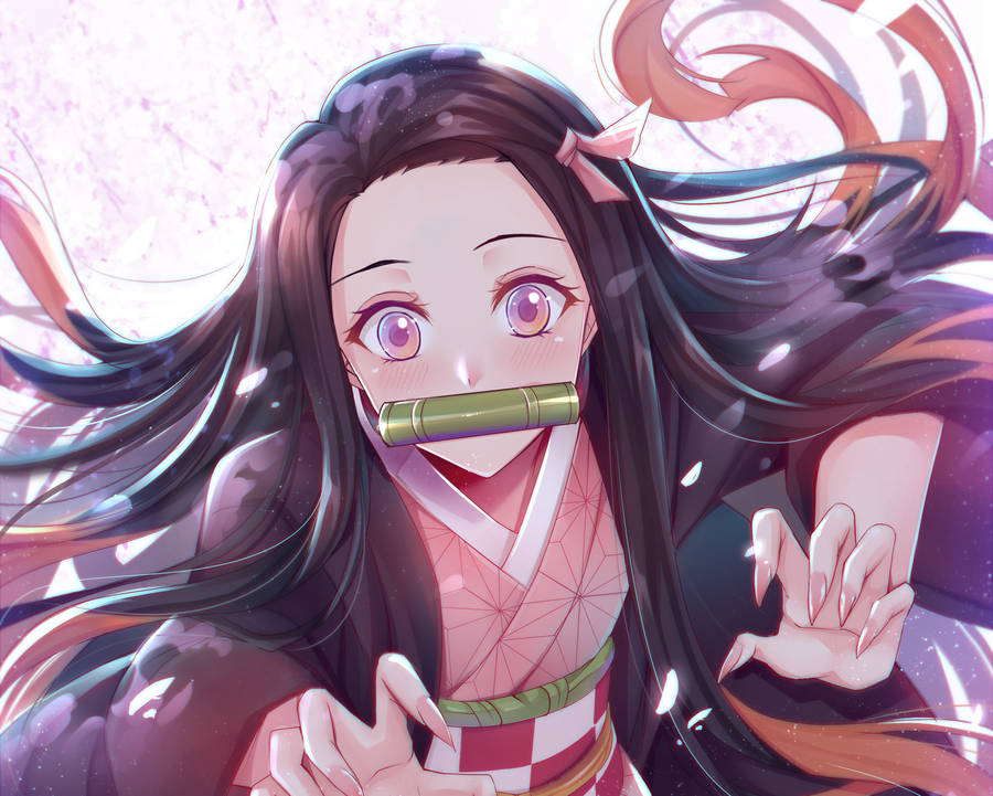 Download Kimetsu No Yaiba Beautiful Nezuko Chan Wallpaper Wallpapers Com