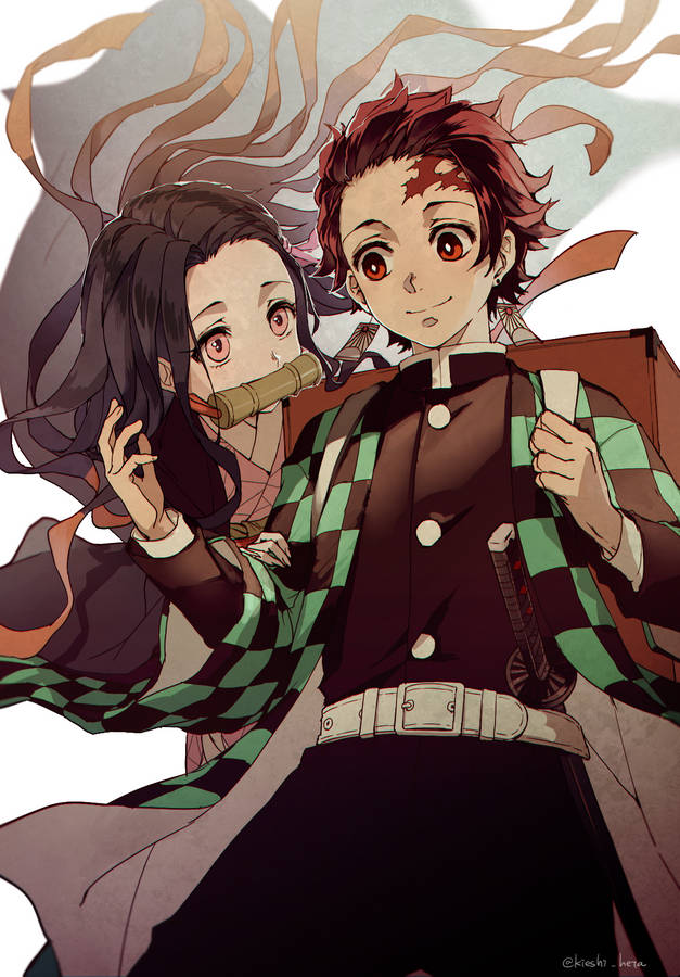 Download Kimetsu no Yaiba, Kamado Nezuko, Kamado Tanjirō. Wallpaper ...