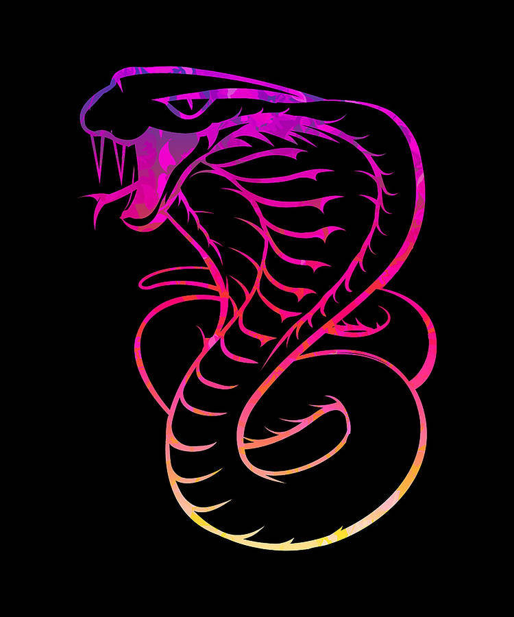 Download King Cobra Neon Art Wallpaper | Wallpapers.com