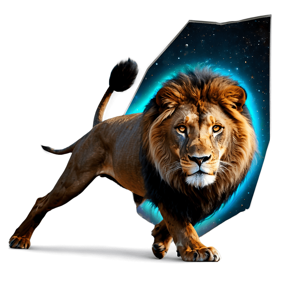 Galactic Lion PNG 05242024