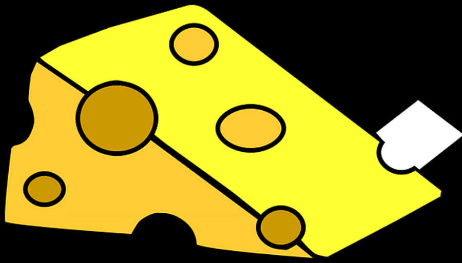 Cartoon Cheese Wedge Graphic
