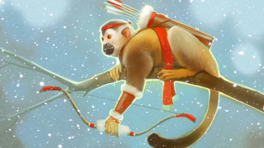 Winter Monkey archer wallpaper