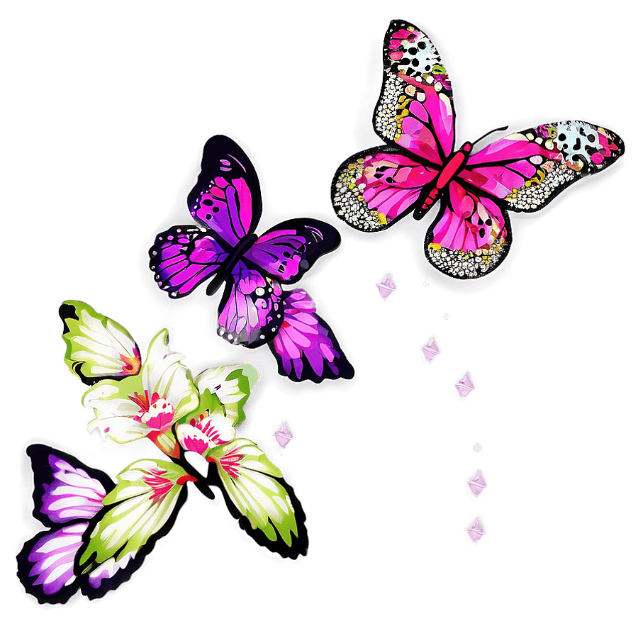 Glitter Butterfly Oasis PNG 90