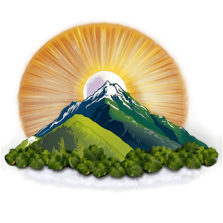 Sunshine Over Hills PNG mlx89