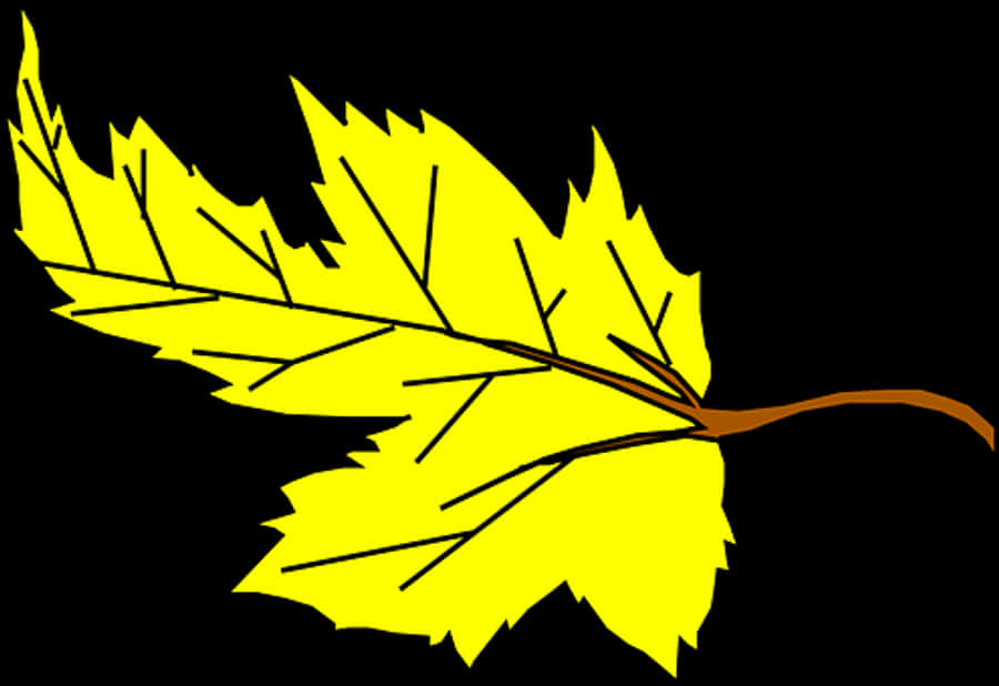 Yellow Maple Leaf Vector Illustration