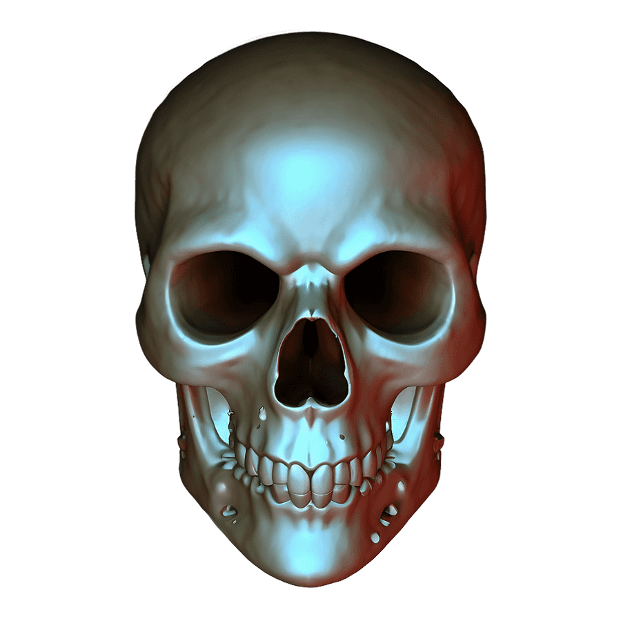 3D Skull Emoji Model PNG 05252024