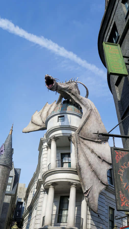 Drache auf Gringotts Universal Studios Singapur