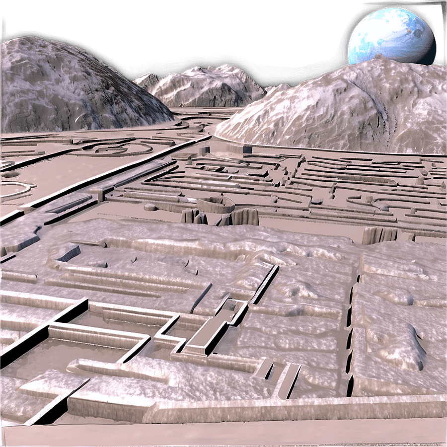 Alien Planet Maze Exploration PNG 05242024