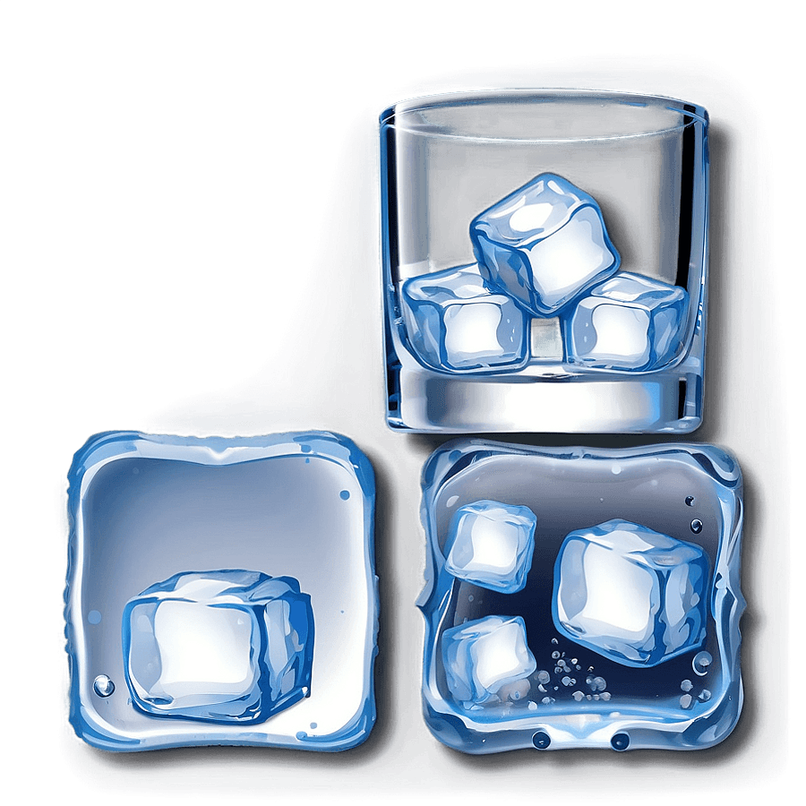 Ice Cubes for Drinks PNG 05252024