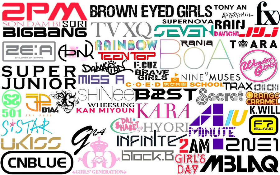 Kpop logo collage wallpaper