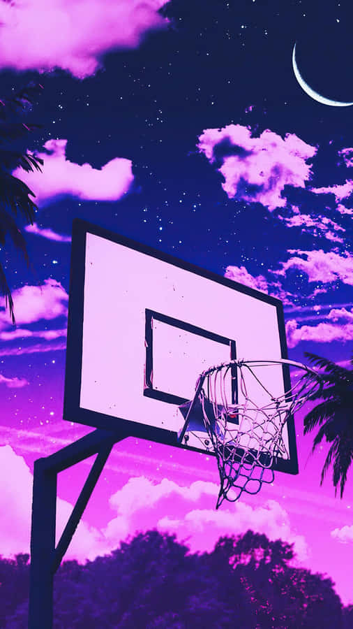 Erobrbanen med denne iøjenfaldende lyserøde basketball.