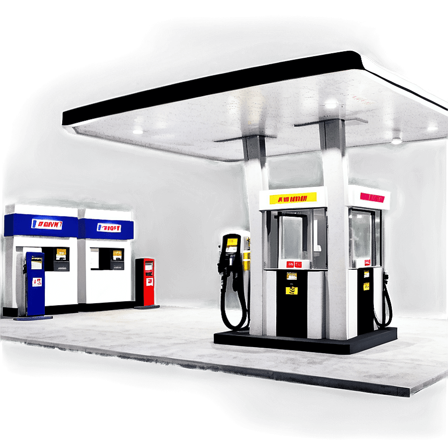 Gas Station Night PNG fka71