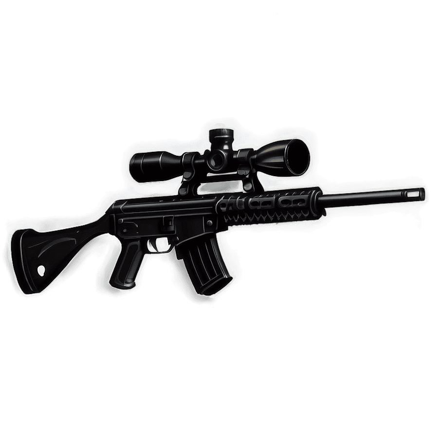 Detailed Machine Gun Sketch PNG qyd