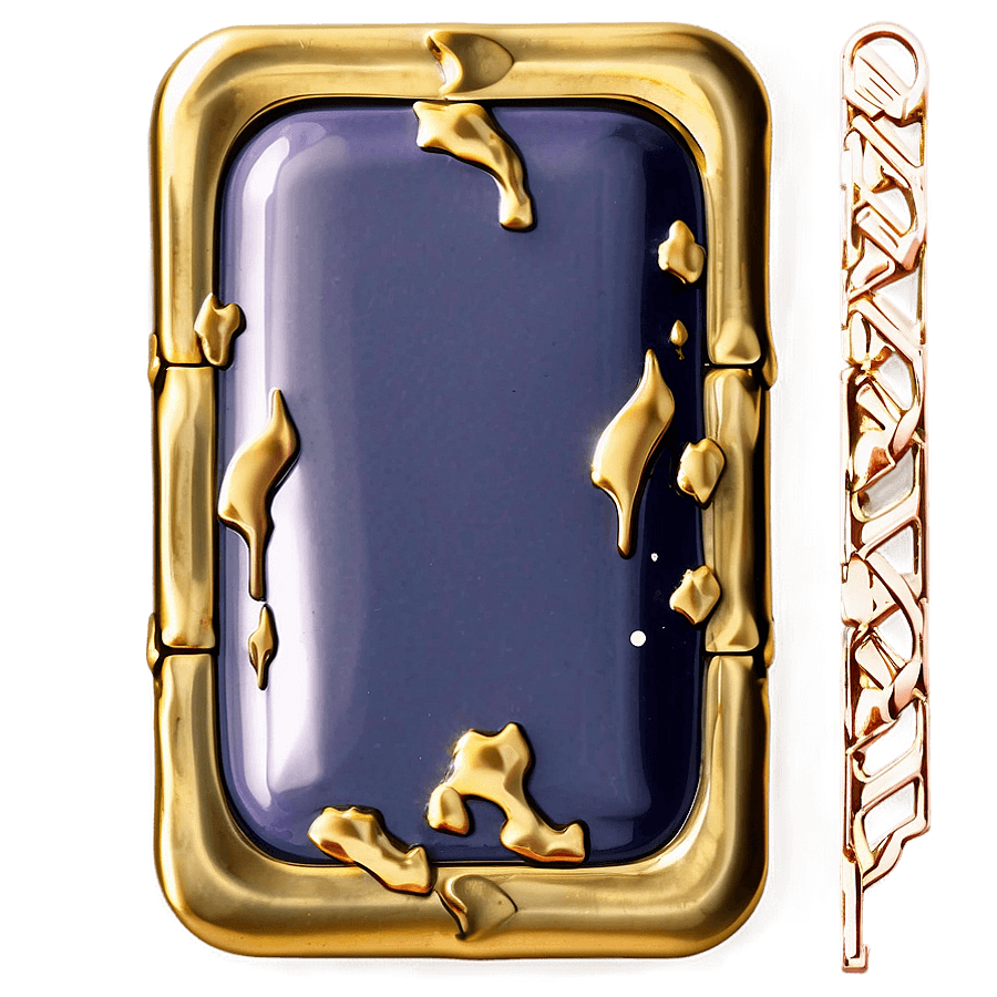 Gold Rectangle Badge PNG jag
