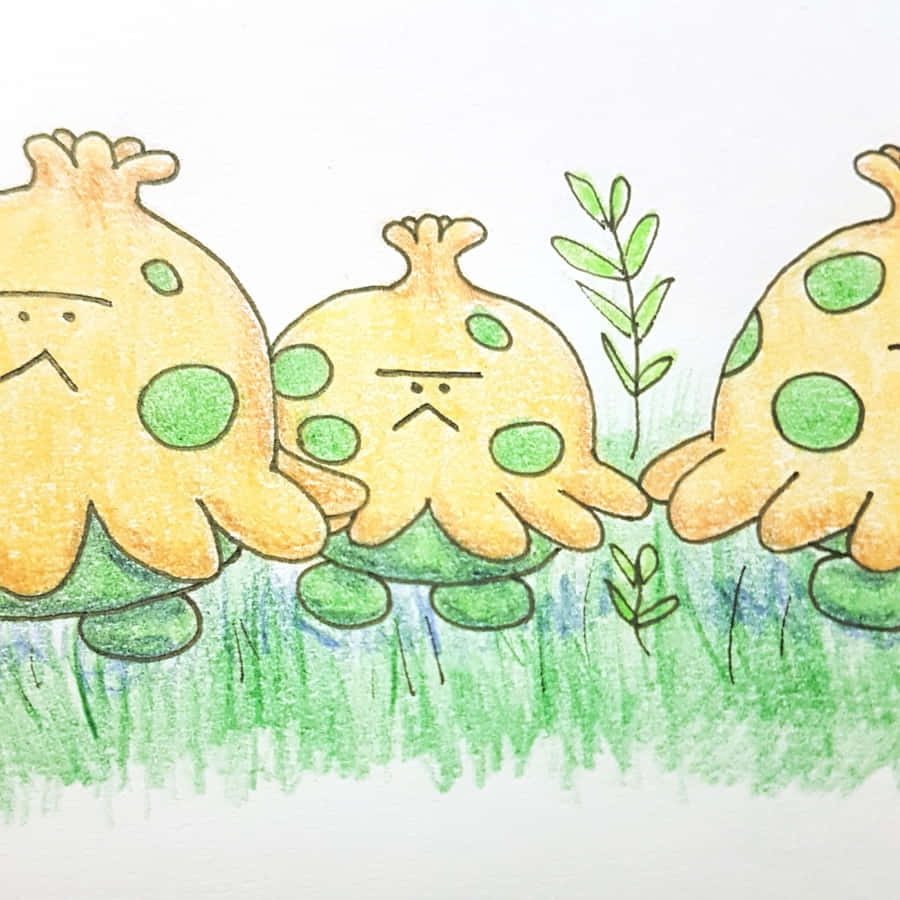 Illustrazioneartistica di Shroomish in un campo d'erba