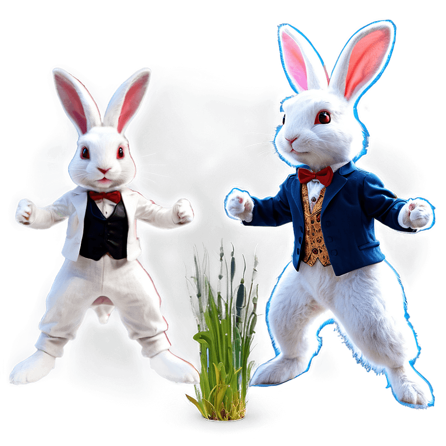 White Rabbit in Costume PNG egk
