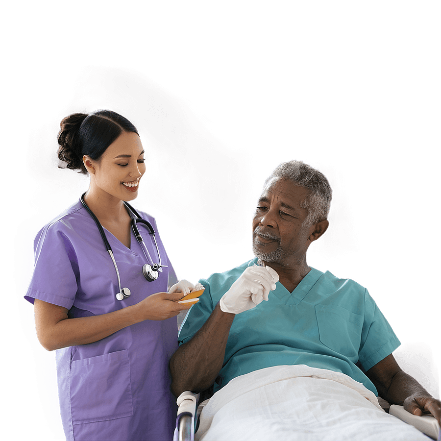 Male Nurse Giving Care PNG 44