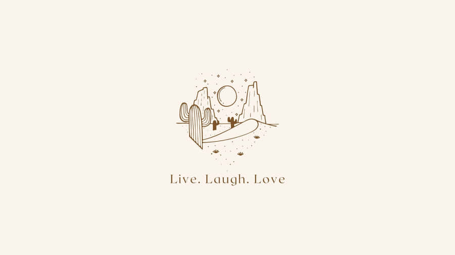 Arte Live Laugh Love nel Deserto Neutro