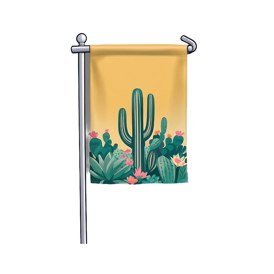 Cactus Garden Flag PNG osp