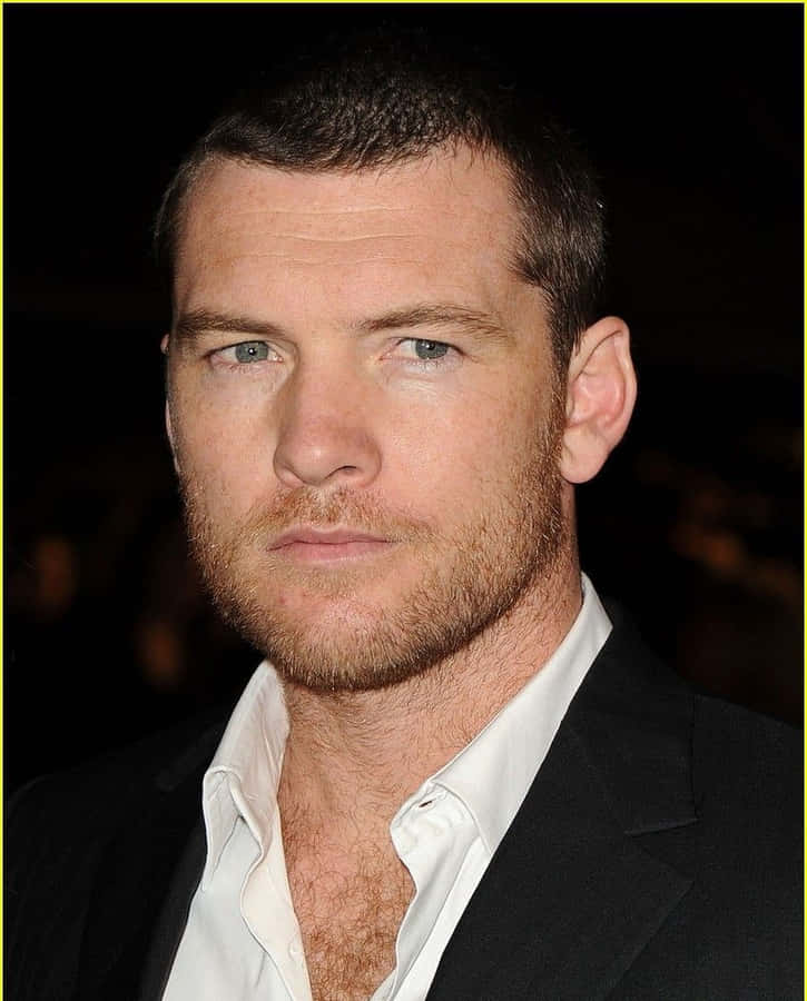 SamWorthington sort dragt ansigt profil fotografi