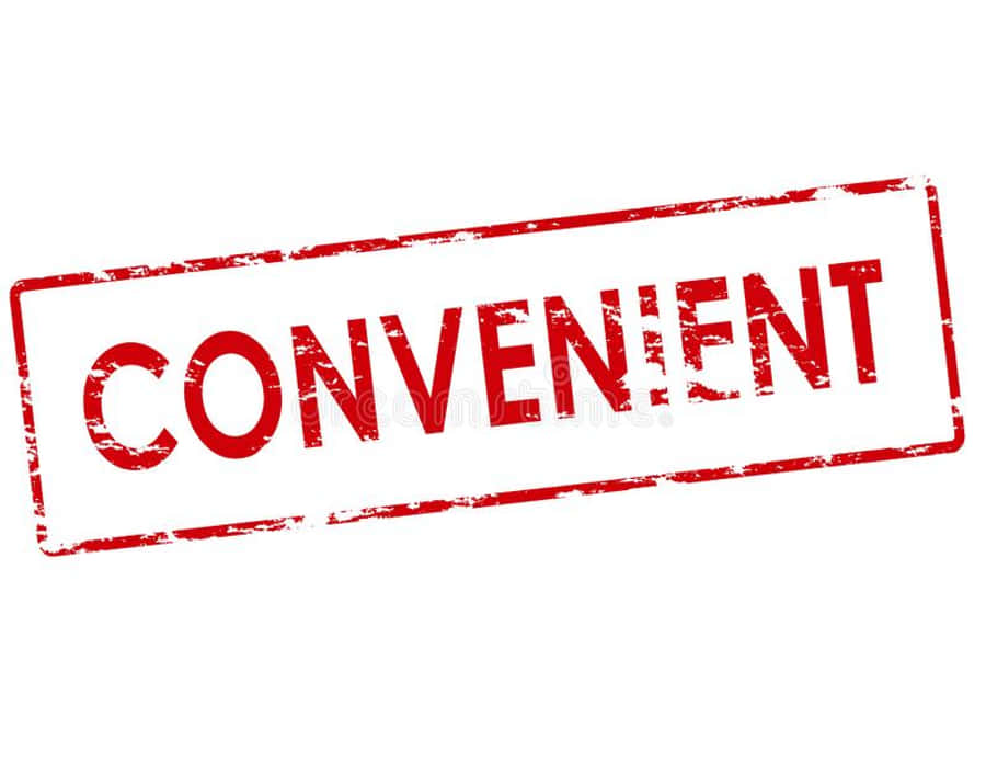 Convenient In A Red Rectangle