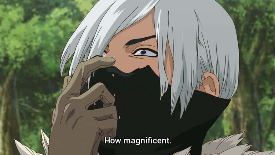 Hyoga from Dr. Stone in an Intense Look