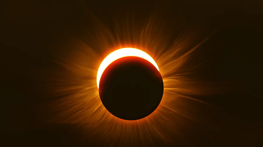 Solar Eclipse Photo Mid-Eclipse