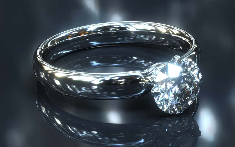 DiamantVerlobungsring Nahaufnahme Bild
