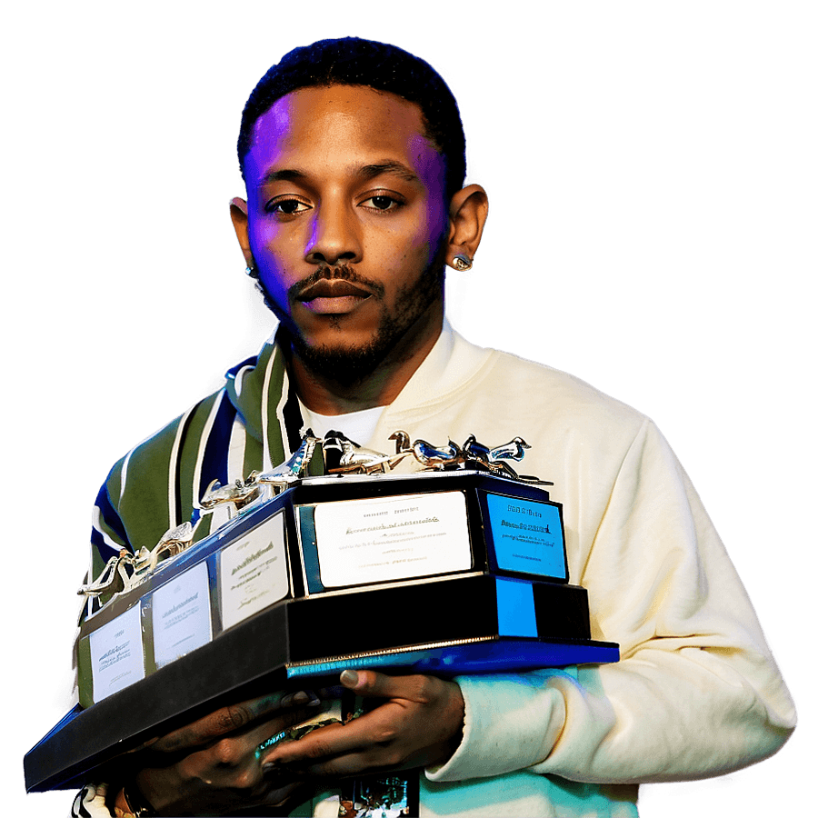 Kendrick Lamar with Awards PNG hlp