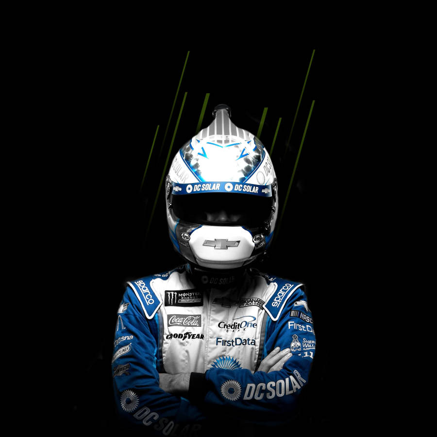 Download Kyle Larson Wearing A Helmet Wallpaper | Wallpapers.com