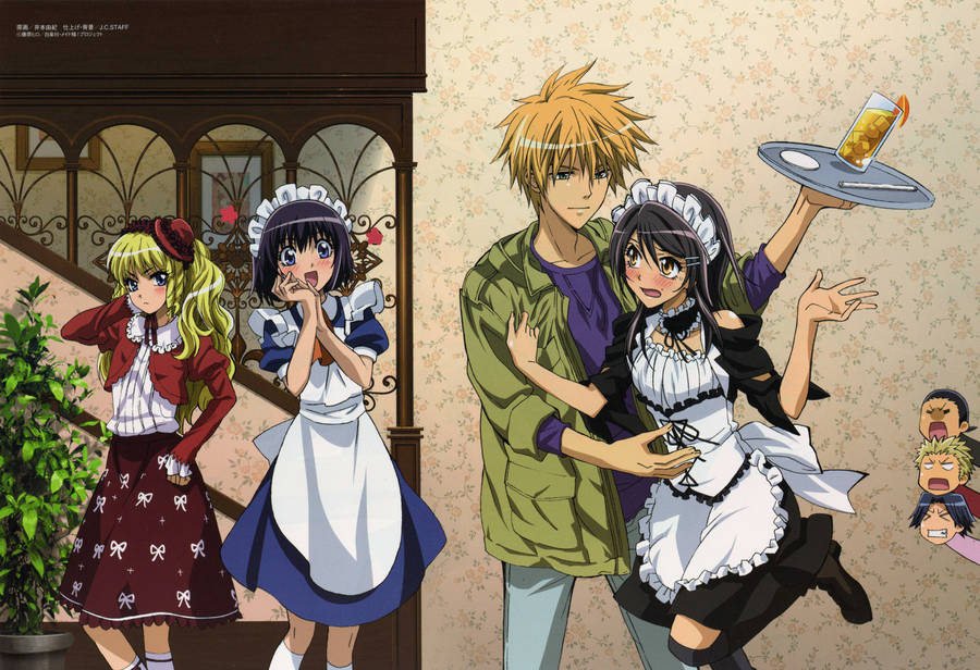 "Maid Sama Maid Latte Café" kan vara en fantastisk bakgrundsbild för din dator eller mobil. Det visar en populär anime-serie som handlar om en cafékedja och dess stjärnanställda "maids". Det är en levande och färgstark bakgrundsbild som kommer att göra din skärm till en ögonblicklig blickfångare. Prova det idag och njut av den japanska popkulturen på ditt skrivbord eller i din ficka!