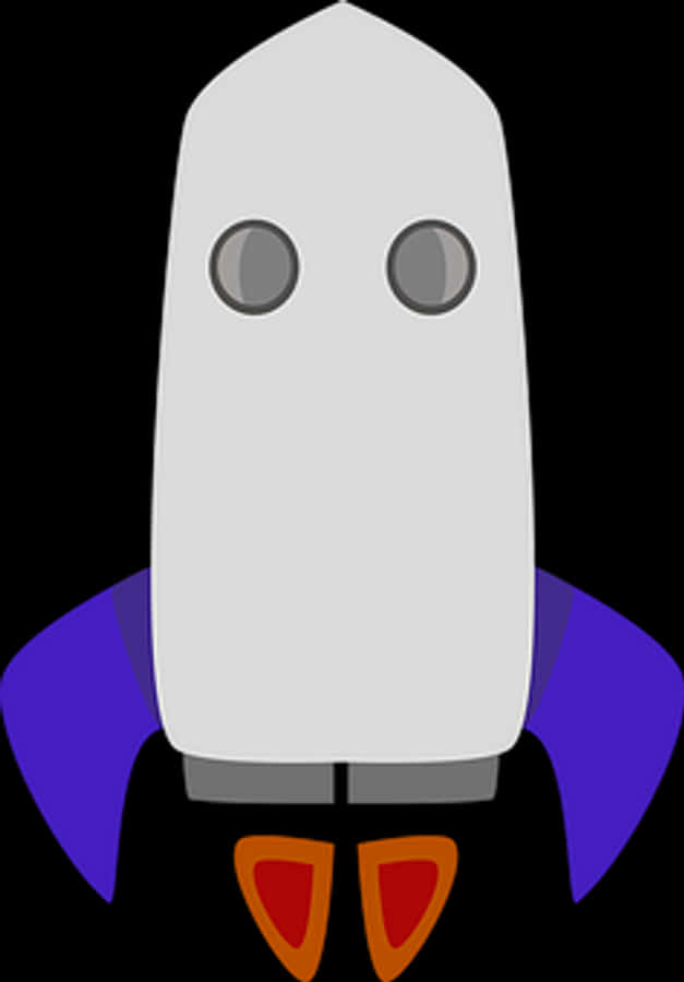 Cartoon Space Rocket Vector