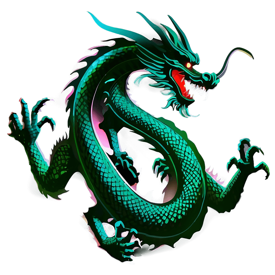 Chinese Dragon Silhouette PNG 78