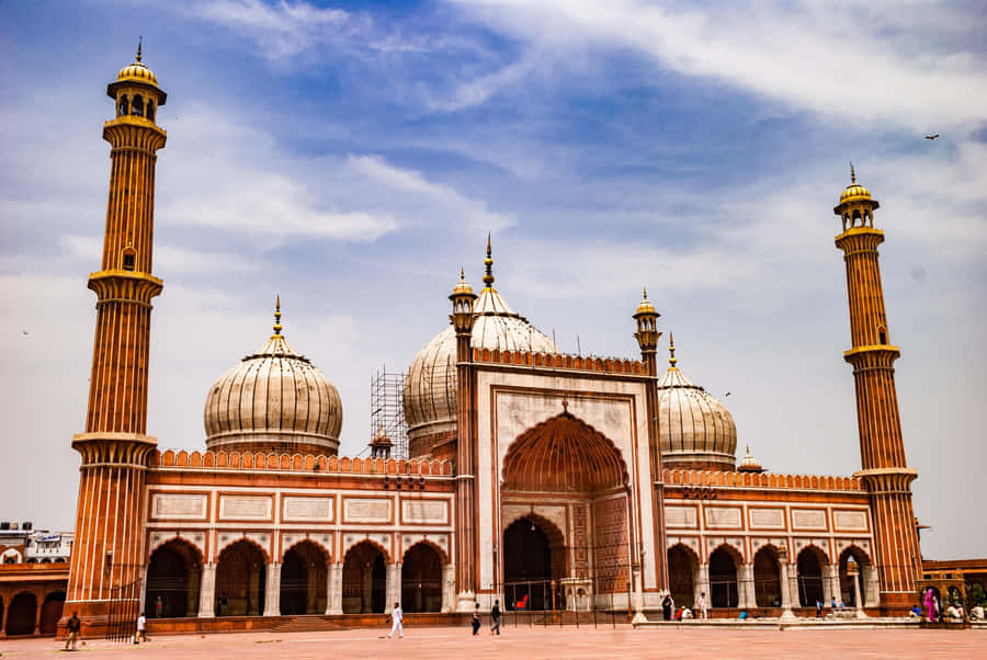 Arquitetura da Jama Masjid em Delhi