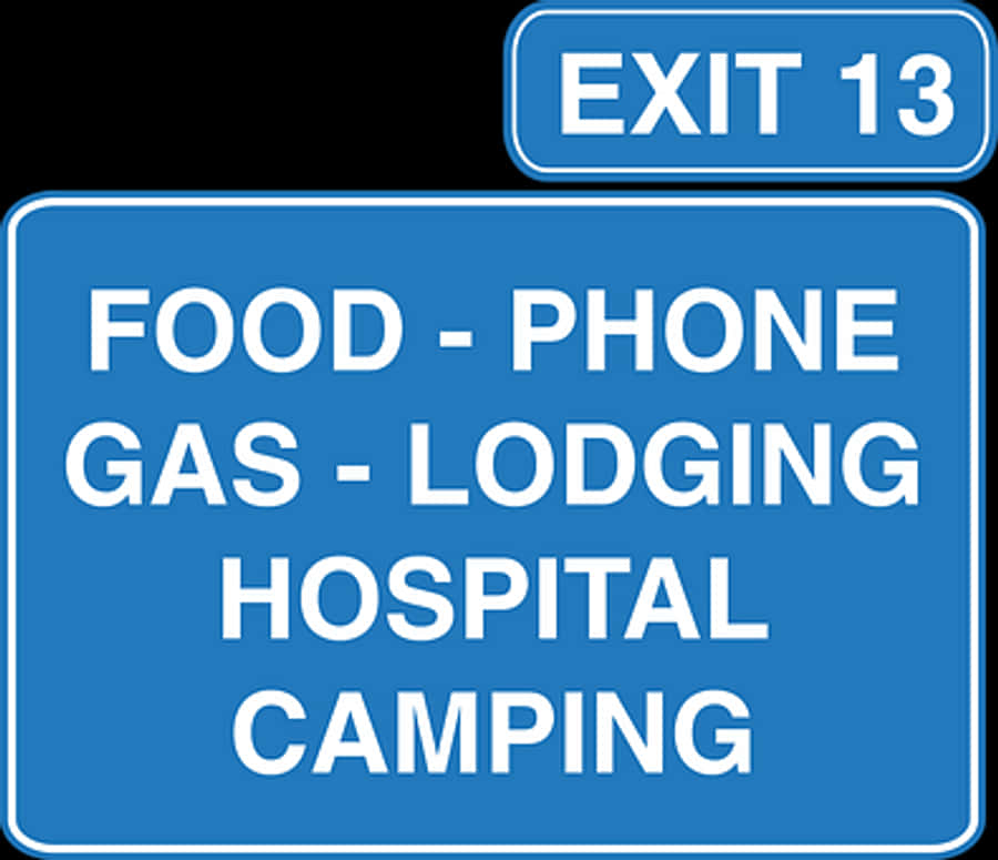 Highway Exit Signwith Phone Indication
