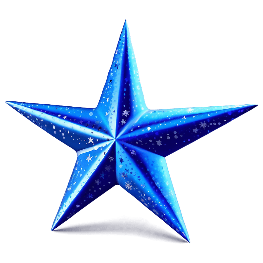 Blue Christmas Star PNG exb