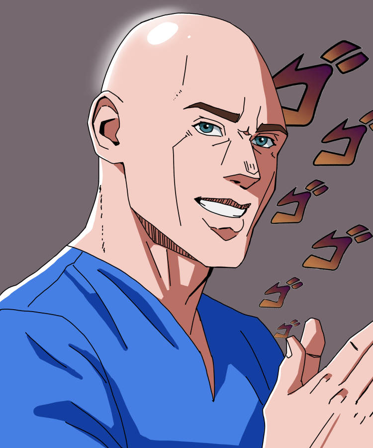 Johnny Sins Jojo Meme på svenska would be "Johnny Sins Jojo-meme". En möjlig beskrivning av en datorskärm- eller mobilbakgrund skulle kunna vara "En rolig Johnny Sins Jojo-meme som bakgrundsbild". På svenska så brukar man kalla bakgrundsbild för "bakgrundsbild" eller "skärmsläckare".