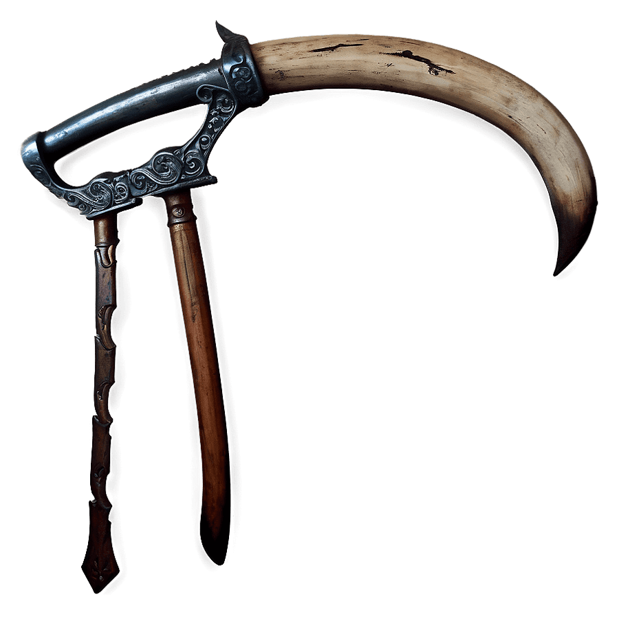 Rustic Wooden Scythe PNG pyp