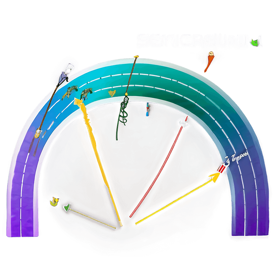 Semicircle Spectrum Graphic PNG qya79