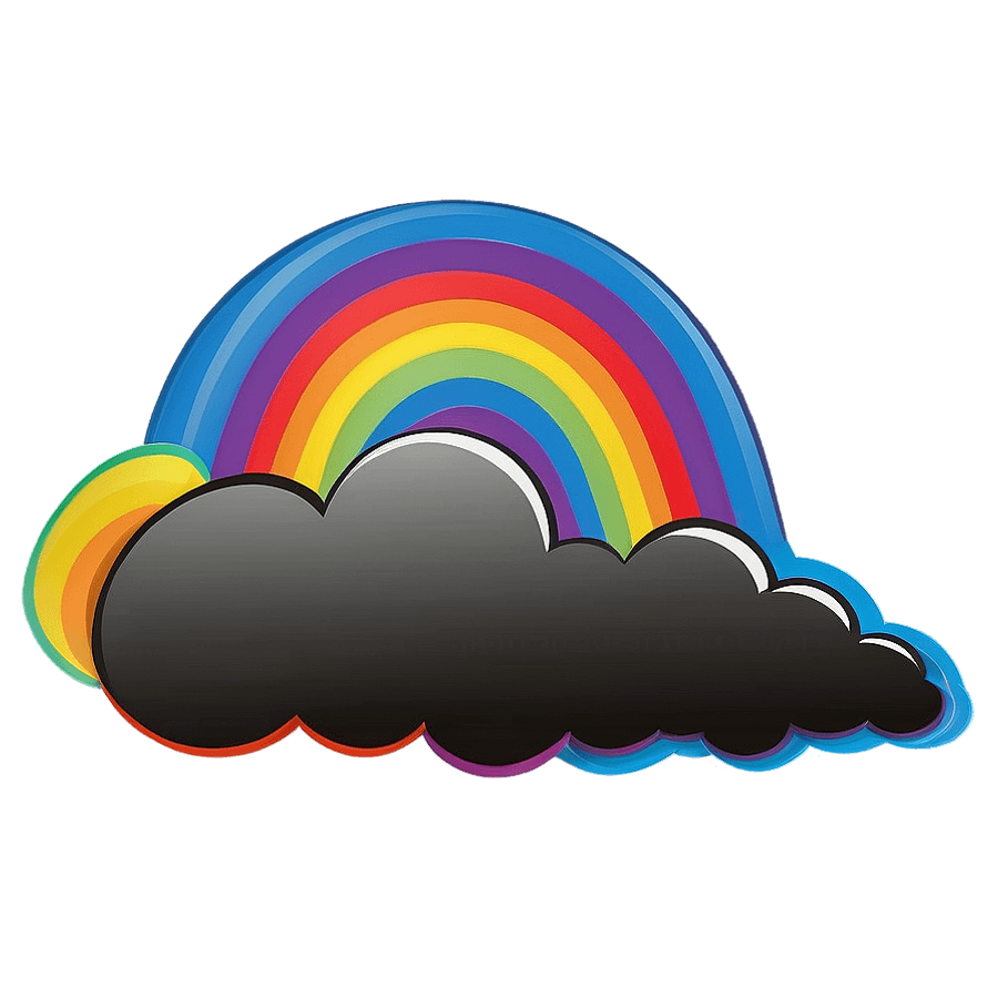 rainbow with clouds c