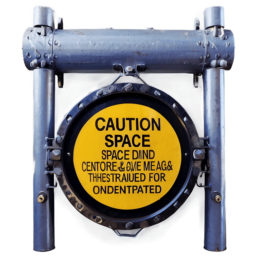 Caution Confined Space Sign PNG 05252024