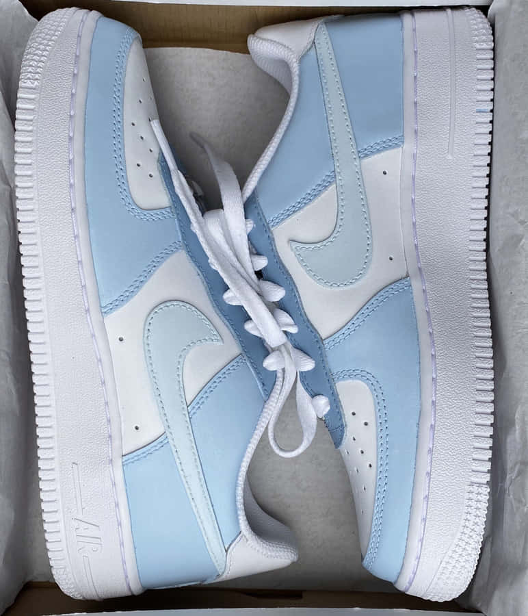 Bildvon Babyblauen Nike Air Force 1