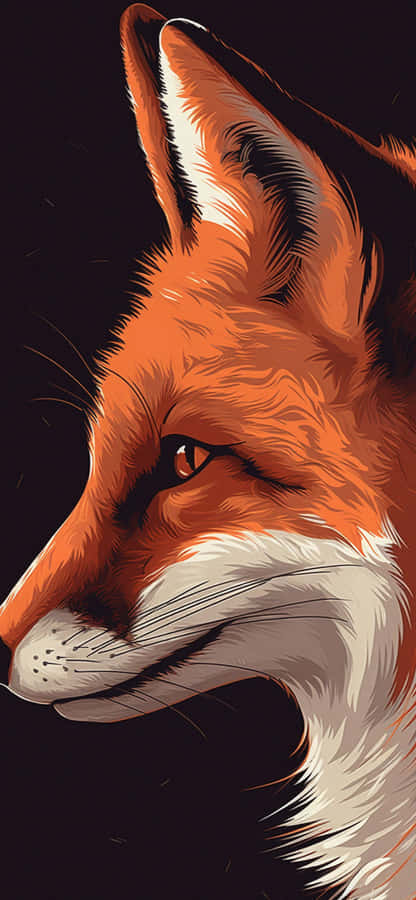 Majestätische Fuchs-Profilkunst
