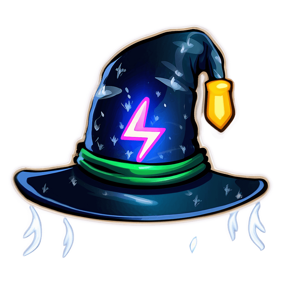 Wizard Hat with Lightning PNG xmq26