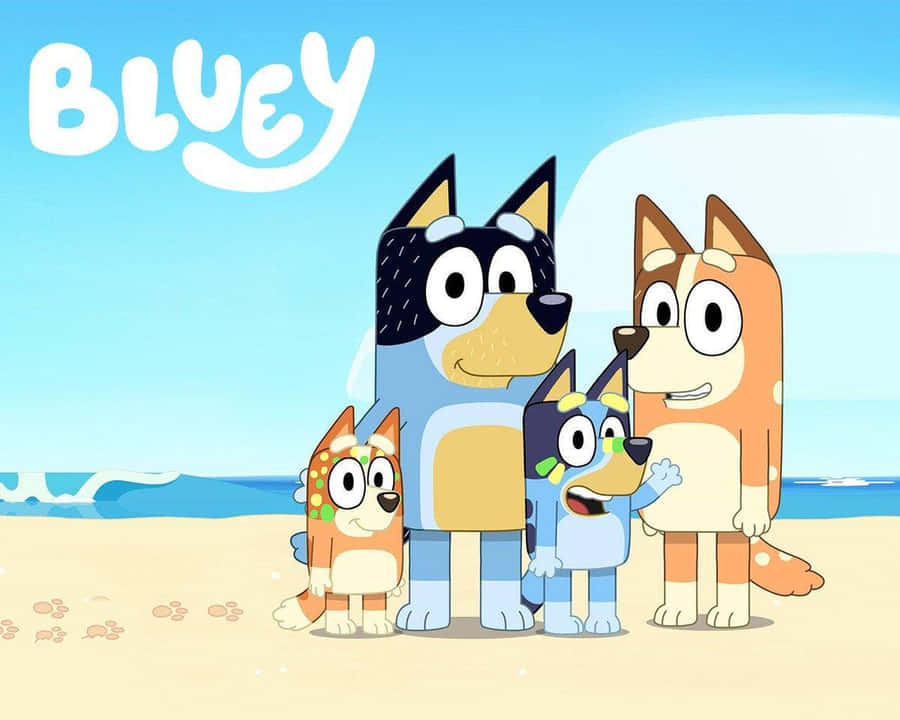 Bluey Familie Strandtag
