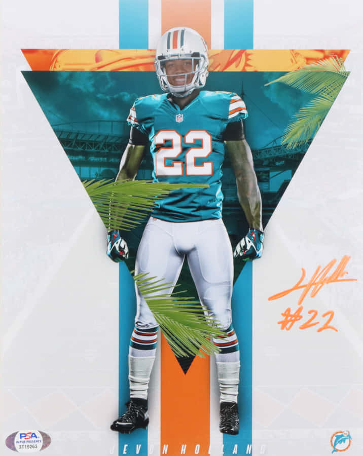 Arte de Jevon Holland Miami Dolphins