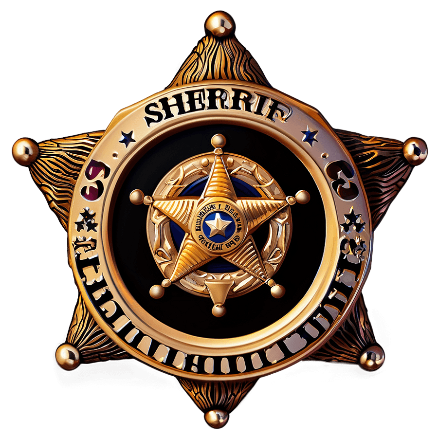 Fancy Sheriff Badge PNG 05262024