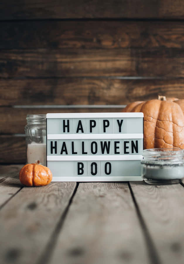 Feliz Halloween Placa Boo