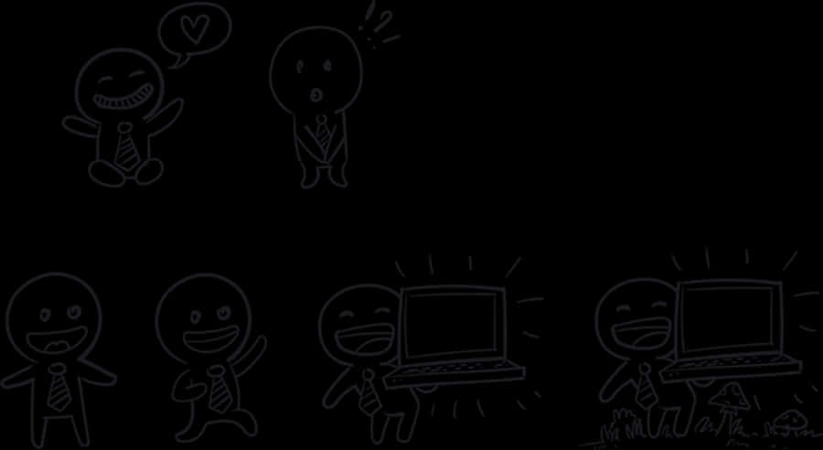 Stick_ Figures_ Showing_ Emotions_ Sketch