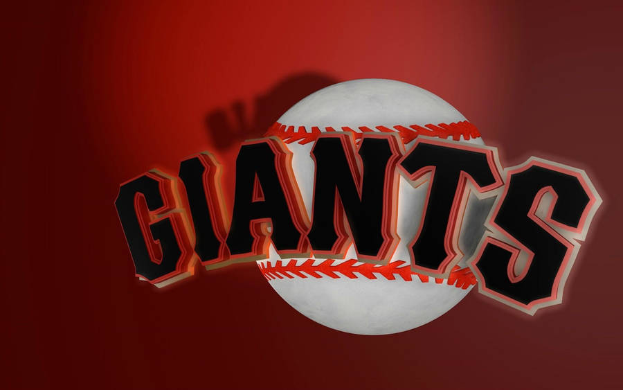 Mørkerødt San Francisco Giants Logo Tapet